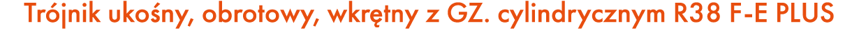 Tr jnik uko ny, obrotowy, wkr tny z GZ. cylindrycznym R38 F E PLUS
